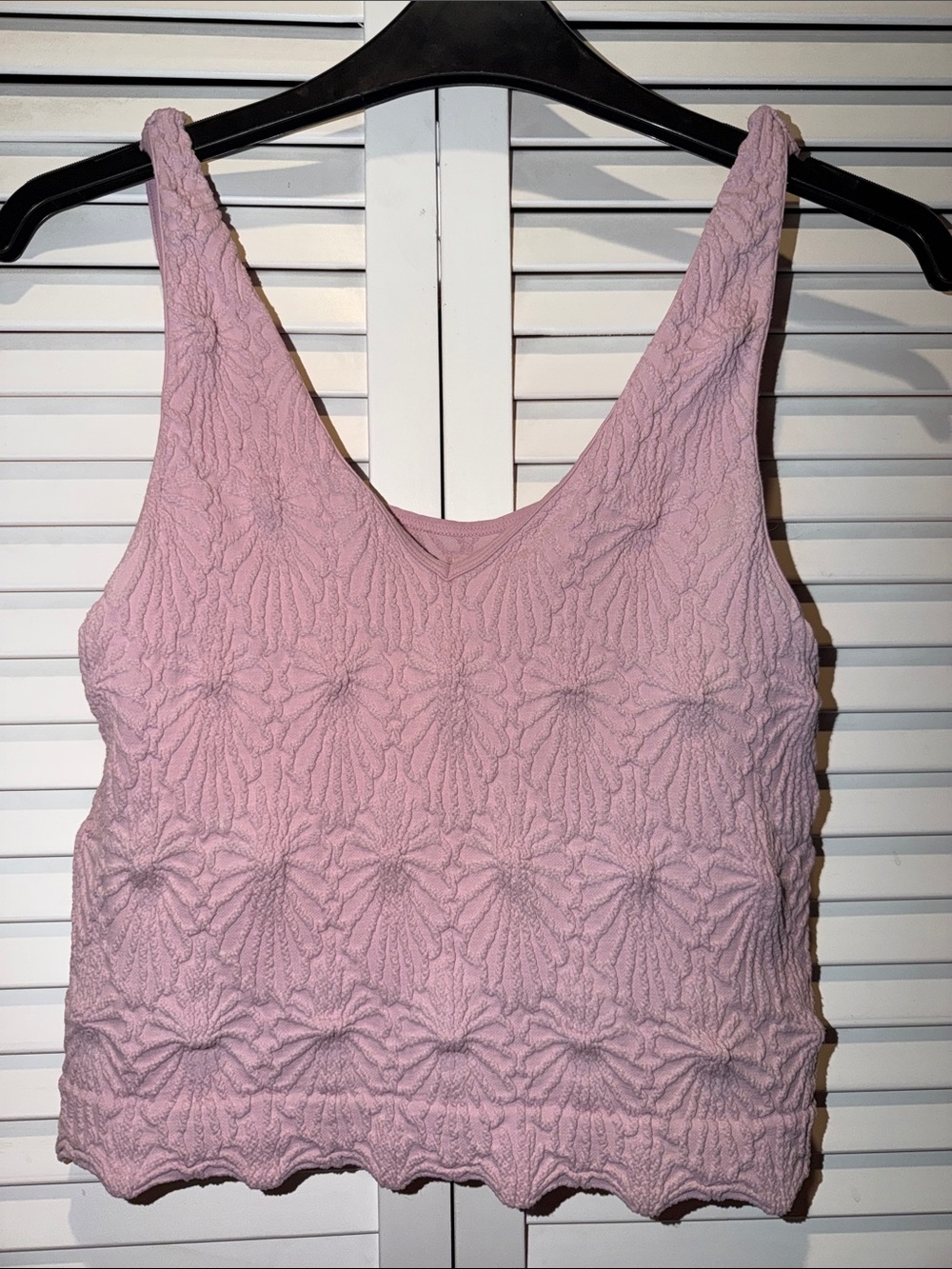 Full Tilt Light Pink Textured Tank Top
